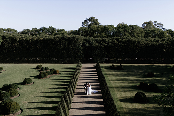 Vivid Memories - Beautiful wedding couple from afar